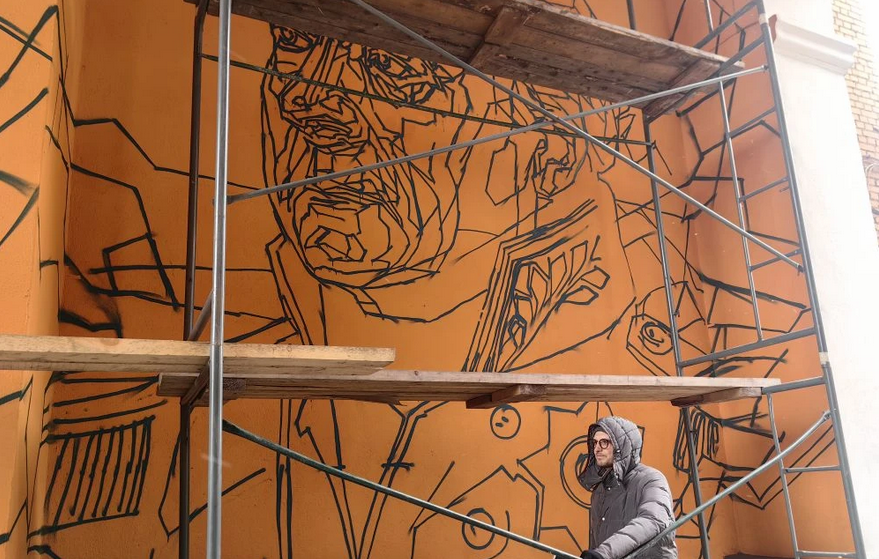 В Новокузнецке начали создавать мурал с портретом Михаила Кутузова