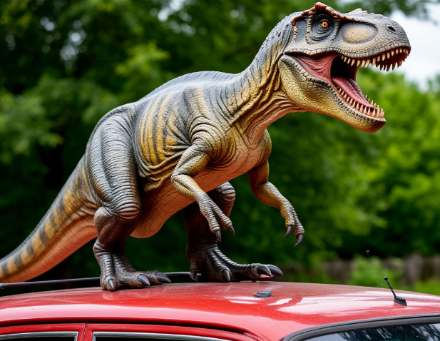 По Мариинску каталась «десятка» с «динозавром» на крыше