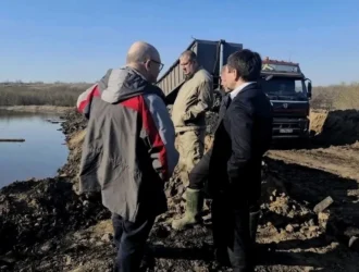 В Ленинск-Кузнецком округе продолжаются восстановительные работы на водооградительном валу