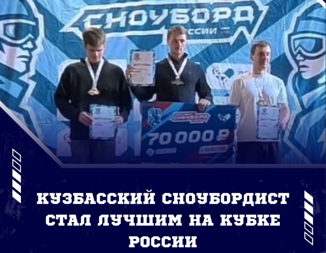 Кузбасский сноубордист Илья Витюгов стал победителем Кубка России