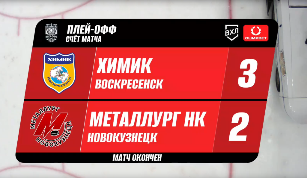 Новокузнецкий «Металлург» проиграл «Химику» в третий раз