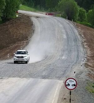В Кузбассе открыли для движения просевший по весне участок трассы на Алтай