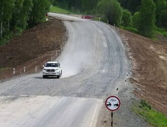 В Кузбассе открыли для движения просевший по весне участок трассы на Алтай