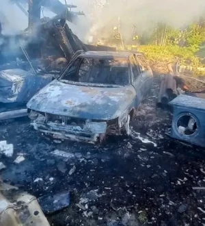Крупный пожар произошел в Кемеровском муниципальном округе