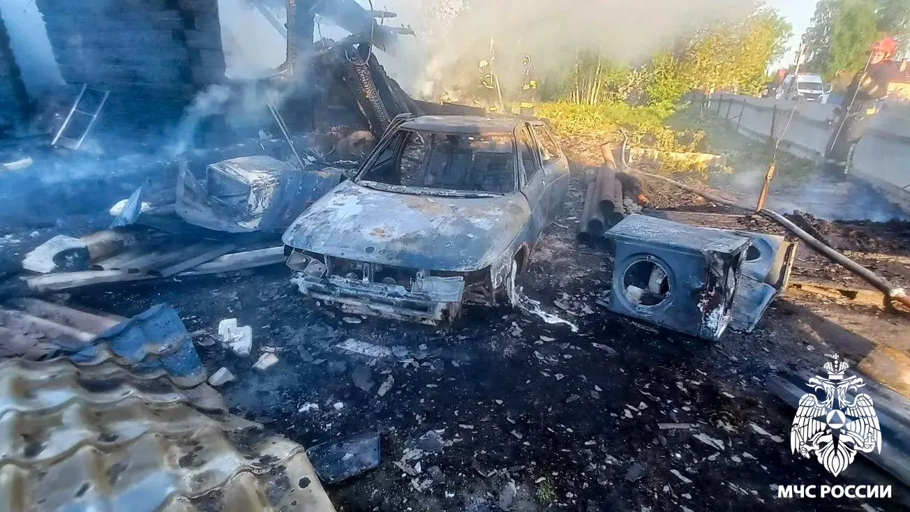 Крупный пожар произошел в Кемеровском муниципальном округе