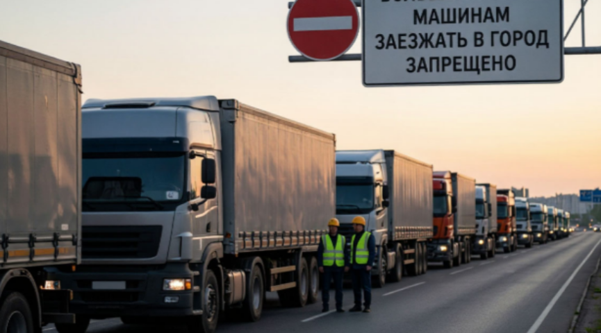 Большегрузам запретили въезд в Кемерово из-за угроз атак БПЛА