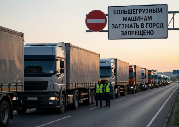 Большегрузам запретили въезд в Кемерово из-за угроз атак БПЛА