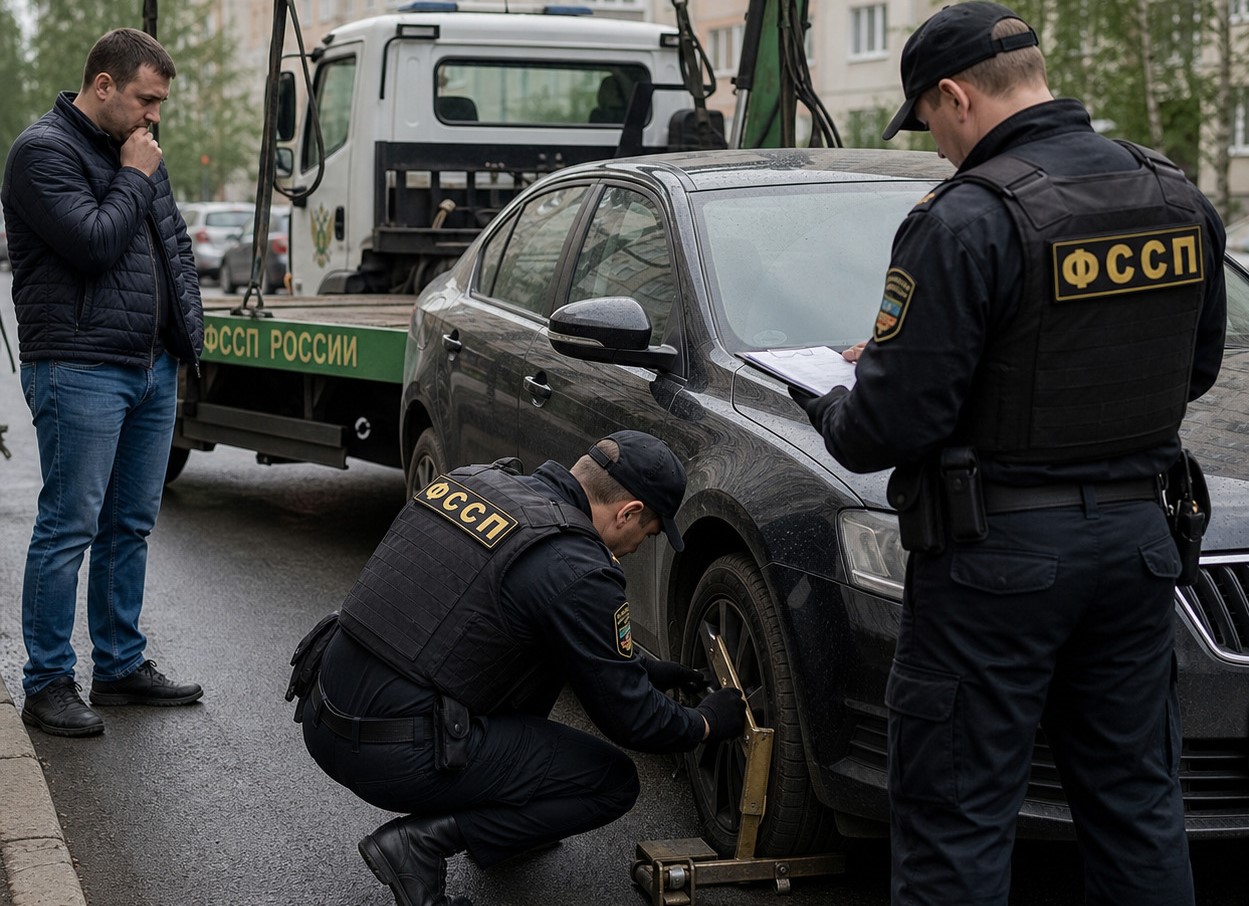 Кузбассовцу не удалось обхитрить приставов и спасти машину от ареста