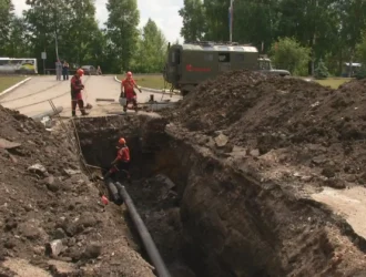 В Киселевске заменили водовод на улице Мира